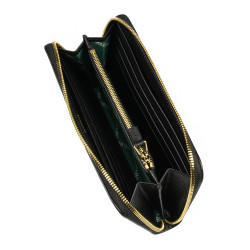 Portefeuille femme 201g noir saffiano