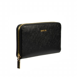 Portefeuille femme 201g noir saffiano