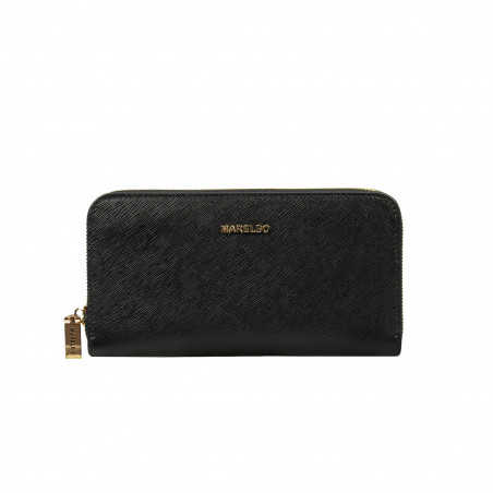 Portefeuille femme 201g noir saffiano