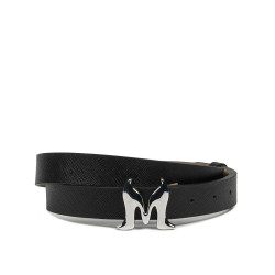 Ceinture femme 41m noir pressé
