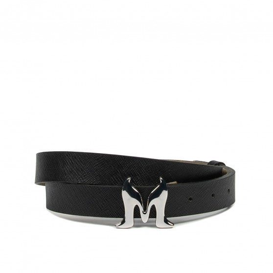 Ceinture femme 41m noir pressé Ceinture femme 41m noir pressé