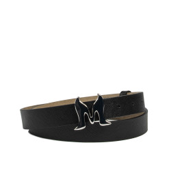 Ceinture femme 41m noir pressé