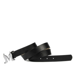 Ceinture femme 41m noir pressé