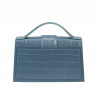 Sac à main femme bandoulière 028g croco bleu