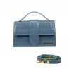 Sac à main femme bandoulière 028g croco bleu