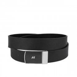 Ceinture homme 62b bicolore biz noir+noir mat