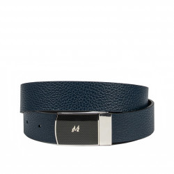 Ceinture homme 62b bicolore biz bleu+noir mat