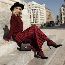 Sac à main pour femme d'épaule 032g noir caviar