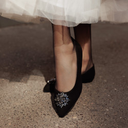 Ballerines femme 1313 velours noir