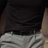 Ceinture homme 70b noir brillant lifestyle