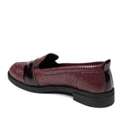 Chaussures décontractées/élégantes femme 6037 bordeaux perle combiné