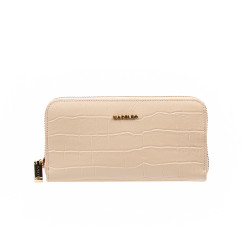 Portefeuille femme 201g croco blush rose