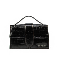 Sac à main pour femme 028g 01 croco marron foncé