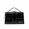 Sac à main pour femme 028g 01 croco marron foncé
