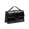 Sac à main pour femme 028g 01 croco marron foncé
