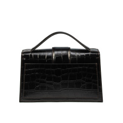 Sac à main pour femme 028g 01 croco marron foncé