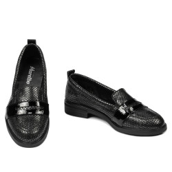 Chaussures casual/élégantes femme 6037 noir nacré combiné