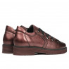 Chaussures casual femme 6026 bordeaux nacré combiné