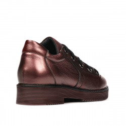 Chaussures casual femme 6026 bordeaux nacré combiné