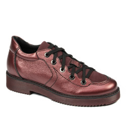 Chaussures casual femme 6026 bordeaux nacré combiné