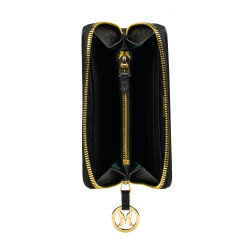 Portefeuille femme 204g noir caviar