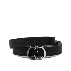 Ceinture femme 37m noir pressé