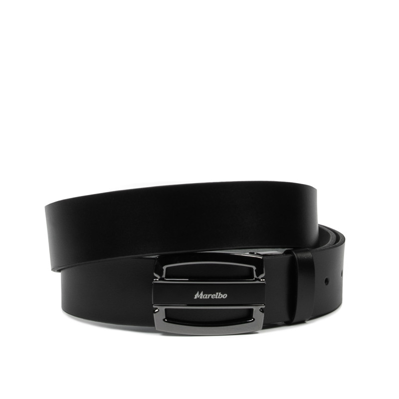 Ceinture hommes 72b noir brillant