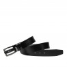 Ceinture hommes 72b noir brillant