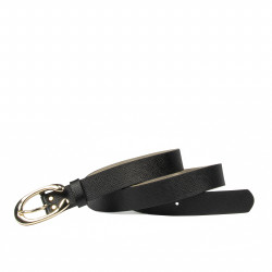 Ceinture femme 35m noir pressé