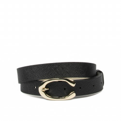 Ceinture femme 35m noir pressé