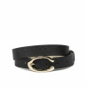 Ceinture femme 35m noir pressé