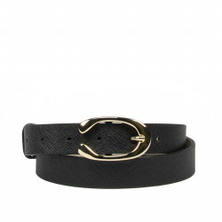 Ceinture femme 35m noir pressé