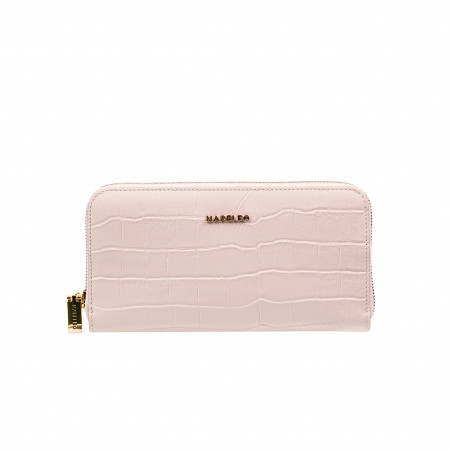 Portefeuille femme 201g croco rose