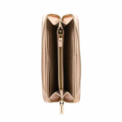 Portefeuille femme 201g croco pêche