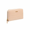 Portefeuille femme 201g croco pêche