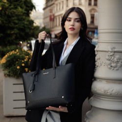Sac à main femme bandoulière 034g noir saffiano lifestyle