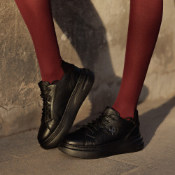 Chaussures de sport femme 6077 noir combiné lifestyle