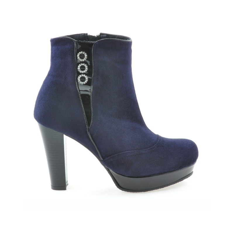 Bottines femme 1138 indigo antilope combiné