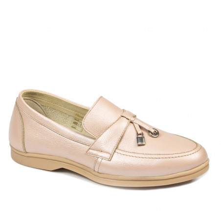 Mocassins femme 6054 poudre nacré