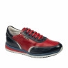 Baskets adolescents 374 indigo+rouge