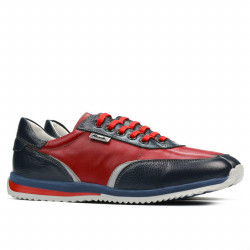 Baskets adolescents 374 indigo+rouge