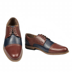Chaussures élégantes homme 880 marron+indigo