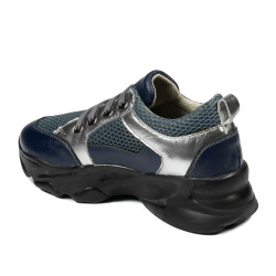 Baskets femme 6038 indigo combiné