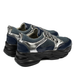 Baskets femme 6038 indigo combiné
