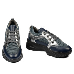 Baskets femme 6038 indigo combiné