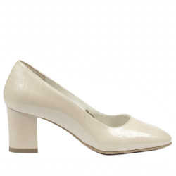 Chaussures élégantes femme 1268 vernis ivoire