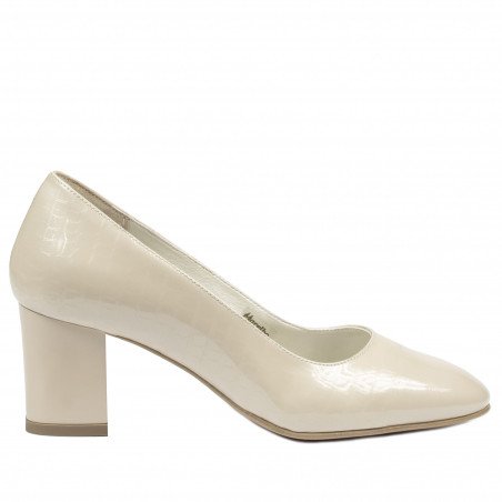 Chaussures élégantes femme 1268 vernis ivoire