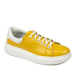 Baskets femme 6008 jaune combiné