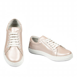 Baskets femme 695 poudre nacrée