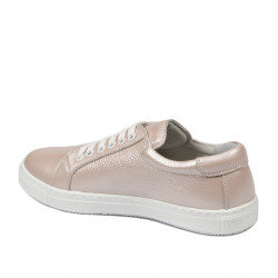 Baskets femme 695 poudre nacrée